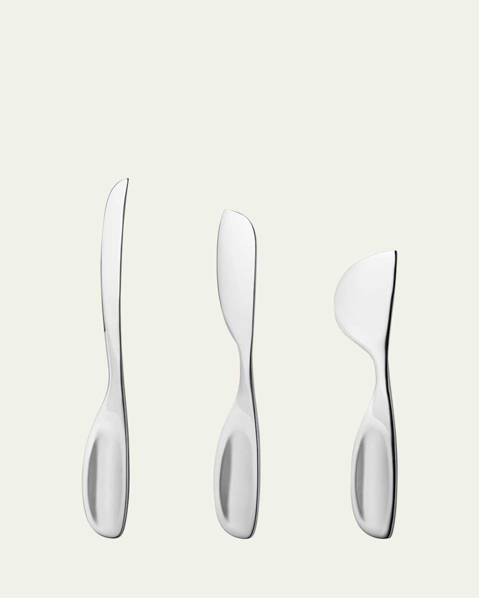 Alfredo Stainless Steel Cheese Knives, Set of 3